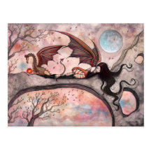 Winds of Autumn Fairy Dragon Postcard