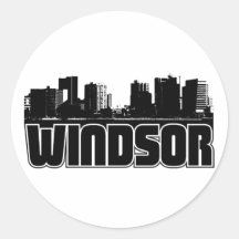 Windsor Skyline Round Sticker
