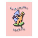 Windsurf Naked blue Post Card