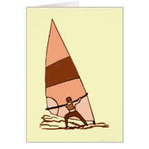 Windsurf Warm Colours Greeting Card