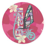 Windsurfing Brazil T-shirts and Gifts Round Stickers