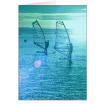 Windsurfing Design Greeting Card