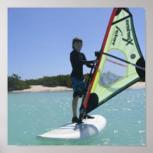 Windsurfing Lesson Poster Print