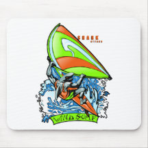 Windsurfing Shark Attack Mouse Pads