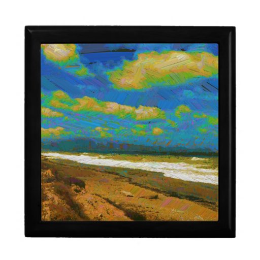 Windy beach keepsake box