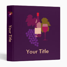 Wine 3 Ring Binders