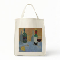 Wine and Cheese Canvas Bag