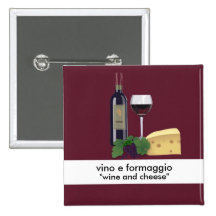 Wine and Cheese Button