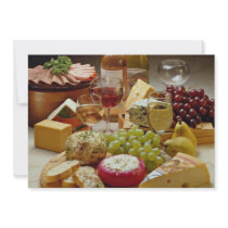 Wine and cheese party personalized announcements