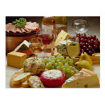 Wine and cheese party post card