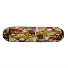 Wine and cheese party skate board deck