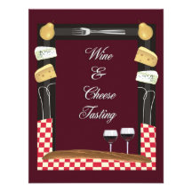 Wine and Cheese Tasting Party Custom Invitations