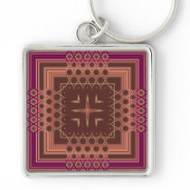 Wine and Chocolates Geometric Keychain keychains