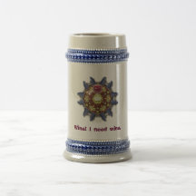 Wine and grapes kaleidoscope mandela mug