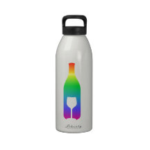 Wine bottle and glass drinking bottles