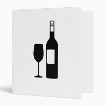 Wine bottle glass vinyl binder