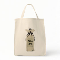Wine Bottle Tote Canvas Bag