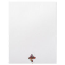 Wine bottles on green grapes and purple leaves custom letterhead