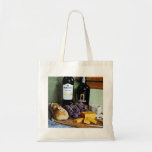 Wine Bread Cheese and Grapes Still Life Bag