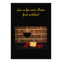 Wine & Cheese Party Personalized Invitation