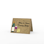 Wine & Cheese Tasting Party Invitation Cards
