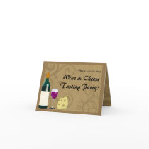 Wine & Cheese Tasting Party Invitation Cards