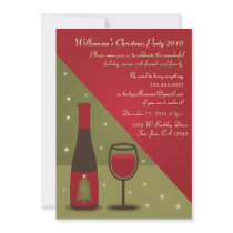 Wine Christmas Party Invitation