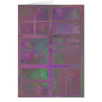 Wine Colored Window Abstract Card cards