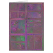 Wine Colored Window Abstract Card