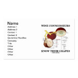Wine Connoisseurs Know Their Grapes (Anatomy) Business Card Template