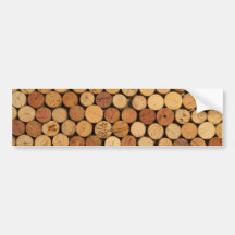 Wine Cork Pattern Bumper Sticker