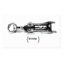 Wine Cork Screw Opener  Bartender Business Card Templates