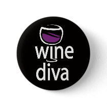 Wine Diva Pinback Buttons