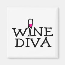 Wine Diva Fridge Magnet