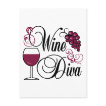 Wine Diva Post Cards
