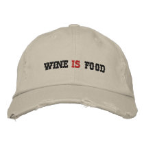 WINE    FOOD BASEBALL CAP