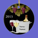 WINE GIFT  FAVOR  2013  ORNAMENT ornaments