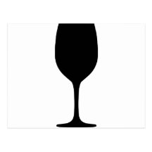 wine glas icon post card