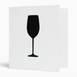 Wine glass 3 ring binders