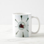 Wine glass with flower petals inside mug