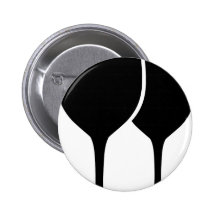wine glasses icon pinback button
