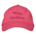 Wine Goddess Divinely Pink embroidered hats