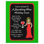 Wine Goddess Sparkling Wine Holiday Event Personalized Flyer