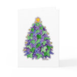 Wine Grapes Christmas Tree Greeting Cards
