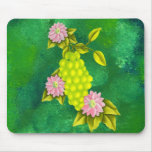 Wine Grapes & Flowers Mouse Pad