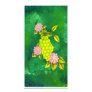 Wine Grapes & Flowers Customized Photo Card
