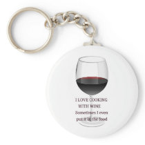 WINE - I LOVE COOKING WITH WINE KEY CHAINS