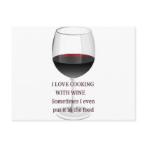 WINE - I LOVE COOKING WITH WINE POST CARDS