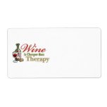 Wine Is Cheaper Than Therapy Personalized Shipping Labels