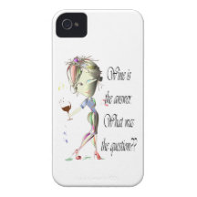 Wine is the Answer - what was the question?? iPhone 4 Case-Mate Case